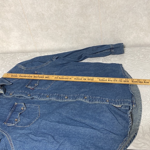 Western denim Levi Red Tab small snap closure shirt regular fit - Picture 8 of 12